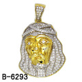 Hip Hop Jewelry 925 Silver Micro Setting Jesus Pendant para Hombres.